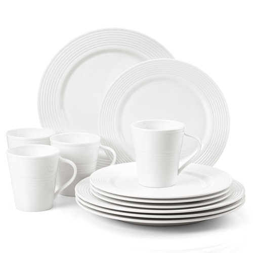 Lenox Tin Can Alley Seven Degree 12 Piece Bone China Dinnerware Set, Service for 4 & Reviews